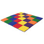 ECR4Kids; Patchwork Mat, 1 1/2 inch;H x 58 inch;W x 58 inch;D, Multicolor