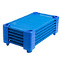 ECR4Kids; Stackable Cots, Standard, Ready to Assemble, 5 inch;H x 52 inch;W x 23 inch;D, Blue, Pack Of 6