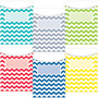 Educational D&eacute;cor Chevron Solids Jumbo Library Pockets, 9 inch; x 6 1/2 inch;, Multicolor, Grades 1-8, Pack Of 10