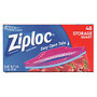 Ziploc Double Zipper Food Bags, 1 Quart, Clear, Box Of 48 Bags