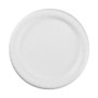 AJM Premium Coated Round Paper Plates, 9 inch; Diameter, White, Pack Of 125