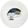 Classicware 10.25 inch; Plates Shrink Wrapped - 10.25 inch; Diameter Plate - Polystyrene, Plastic - Disposable - White - 12 Piece(s) / Pack