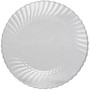 Classicware Table Ware - 10.25 inch; Diameter Plate - Plastic - Disposable - Clear - 12 Piece(s) / Pack