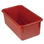 Stowaway; Storage Container, No Lid, 5 1/2 inch;H x 8 inch;W x 13 1/2 inch;D, Red, Pack Of 5