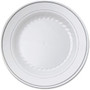 Masterpiece Table Ware - 10.25 inch; Diameter Plate - Plastic - Disposable - White - 10 Piece(s) / Pack