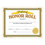 TREND Certificates, Honor Roll, 8 1/2 inch; x 11 inch;, Gold/White, Pre-K - Grade 12, Pack Of 30