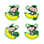 TREND Monkeys And Bananas Mini Bulletin Board Accents, 3 inch;, Multicolor, Pre-K - Grade 8, Pack Of 36