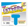 TREND Ready Letters;, 4 inch;, Casual Letters/Numbers, Blue, Pre-K - Grade 8, Pack Of 72