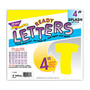 TREND Ready Letters;, 4 inch;, Splash Uppercase Letters/Numbers, Yellow, Pre-K - Grade 8, Pack Of 76