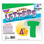 TREND Ready Letters;, Splash Uppercase, 4 inch;, Green, Pre-K - Grade 12, Pack Of 76