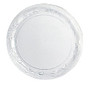 WNA Designerware Plastic Plates, 6 inches, Clear, Round, 10/Pack, 18 packs per Case, 180 Total per Case, Sold by the Case