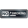 U.S. Stamp & Sign No Smoking Window Sign - 1 Each - No Smoking Print/Message - 8.5 inch; Width x 2.5 inch; Height - Rectangular Shape - Self-adhesive, Removable - White, Clear