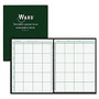 Ward Teacher's 8-period Lesson Plan Book - 9 Month - 8.50 inch; x 11 inch; - Wire Bound - White, Dark Green - Reference Calendar, Durable, Memo Section
