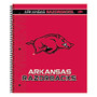 Markings by C.R. Gibson; Notebook, 9 1/8 inch; x 11 inch;, 3 Subject, College Ruled, 300 Pages (150 Sheets), Arkansas Razorbacks