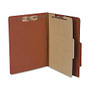 ACCO; Durable Pressboard Classification Folders, Letter Size, 2 inch; Expansion, 1 Partition, 60% Recycled, Earth Red, Box Of 10