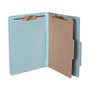 ACCO; Durable Pressboard Classification Folders, Letter Size, 2 inch; Expansion, 1 Partition, 60% Recycled, Sky Blue, Box Of 10