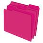 Office Wagon; Brand Color File Folder, 8 1/2 inch; x 11 inch;, Letter Size, Dark Pink, Box Of 100