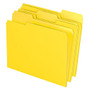 Office Wagon; Brand Color File Folder, 8 1/2 inch; x 11 inch;, Letter Size, Yellow, Box Of 100