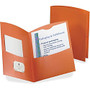Oxford Contour Two Pocket Folder - Letter - 8 1/2 inch; x 11 inch; Sheet Size - 100 Sheet Capacity - 2 Inside Back, Inside Front Pocket(s) - Orange - 25 / Box