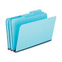 Oxford; 1/3-Cut Pressboard Tab Folders, Legal Size, 65% Recycled, Blue, Box Of 25