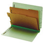 Pendaflex; End Tab Classification Folders, 60% Recycled, Letter Size, Grey/Light Green, Box Of 10