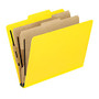 Pendaflex; PressGuard; Color Classification File Folder, 8 1/2 inch; x 11 inch;, Letter Size, 60% Recycled, Yellow, Box Of 10