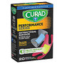 CURAD; Finger/Knuckle Antibacterial Adhesive Bandages, 1 3/4 inch; x 2 inch;, Assorted Colors, Pack Of 20