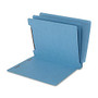 SJ Paper End-Tab Multi-Folders, Letter Size, 35% Recycled, Blue, Box Of 25
