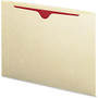 Smead 100% Recycled End Tab File Jackets - Letter - 8.5 inch; x 11 inch; - Straight Tab Cut - 50 / Box - 11pt. - Manila