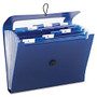 Smead Step Index Organizer - Letter - 8 1/2 inch; x 11 inch; Sheet Size - 600 Sheet Capacity - 12 Pocket(s) - Polypropylene - Navy Blue - 1 Each