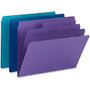 Smead SuperTab; Organizer Folder - Letter - 8 1/2 inch; x 11 inch; Sheet Size - 3/4 inch; Expansion - 1/3 Tab Cut - Assorted Position Tab Location - 2 Divider(s) - 11 pt. Folder Thickness - Paper - Purple, Teal, Navy Blue - Recycled - 3 / Pack