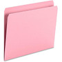 Smead Top Tab Colored Folders - Letter - 8 1/2 inch; x 11 inch; Sheet Size - 3/4 inch; Expansion - 11 pt. Folder Thickness - Pink - Recycled - 100 / Box