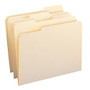 Smead; 1/3-Cut Manila File Folders, Letter Size, 100% Recycled, Manila, Box Of 100