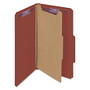 Smead; Classification Folders With SafeSHIELD; Coated Fasteners, Legal Size, 2 inch; Expansion, 60% Recycled, Red, Box Of 10