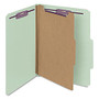 Smead; Classification Folders With SafeSHIELD; Coated Fasteners, Letter Size, 2 inch; Expansion, 60% Recycled, Gray/Green, Box Of 10