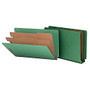 Smead; End-Tab 2-Divider Classification Folders, 8 1/2 inch; x 14 inch;, 2 Divider, 2 Partition, 50% Recycled, Green, Pack Of 10