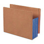 Smead; Redrope Extra Wide End-Tab File Pockets, Legal Size, 5 1/4 inch; Expansion, 30% Recycled, Blue Gusset, Box Of 10
