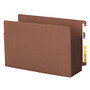 Smead; Redrope Extra Wide End-Tab File Pockets, Legal Size, 5 1/4 inch; Expansion, 30% Recycled, Dark Brown, Box Of 10