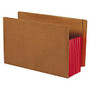 Smead; Redrope Extra Wide End-Tab File Pockets, Legal Size, 5 1/4 inch; Expansion, 30% Recycled, Red Gusset, Box Of 10