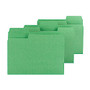 Smead; SuperTab; File Folders, Letter Size, 1/3 Cut, Green, Box Of 100