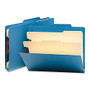 Smead; Top-Tab Color Classification Folders, Letter Size, 2 inch; Expansion, 2 Dividers, Blue, Box Of 10