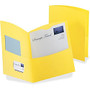 TOPS Contour Twin Pocket Folders - Letter - 8 1/2 inch; x 11 inch; Sheet Size - 100 Sheet Capacity - 2 Pocket(s) - 11 pt. Folder Thickness - Embossed Paper, Stock - Yellow - 25 / Box