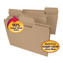 Tree Free SuperTab; File Folders, 8 1/2 inch; x 11 inch;, 30% Recycled, Natural Brown, Pack Of 100