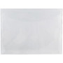 JAM Paper; Plastic Envelopes, Letter-Size, 8 7/8 inch; x 12 inch;, Clear, Pack Of 12