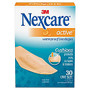 Nexcare&trade; Active Waterproof Bandages, 1 1/8 inch; x 3 inch;, Tan, Box Of 30