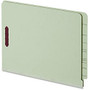 Pendaflex End Tab Pressboard Folder with Fastener - Letter - 8 1/2 inch; x 11 inch; Sheet Size - 2 Fastener(s) - 2 inch; Fastener Capacity for Folder - 25 pt. Folder Thickness - Pressboard - Light Green - 25 / Box