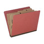 Pressboard Classification Folder, Letter Size, 8-Section, 30% Recycled, Earth Red, Pack of 10 (AbilityOne 7530-01-572-6208)