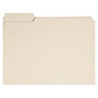 SKILCRAFT; Manila File Folders, 1/3 Cut Tab Left Position, 8 1/2 inch; x 11 inch;, Letter Size, 30% Recycled, Manila, Box Of 50 (AbilityOne 7530-01-645-8093)