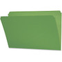 Smead Colored Folders with Reinforced Tab - Legal - 8.5 inch; x 14 inch; - Straight Tab Cut - 100 / Box - 11pt. - Green