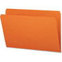Smead Colored Folders with Reinforced Tab - Legal - 8.5 inch; x 14 inch; - Straight Tab Cut - 100 / Box - 11pt. - Orange